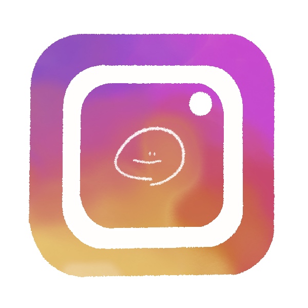 フリーイラスト Instagramのゆるいイラスト アプリアイコン きょうはなにをしよう